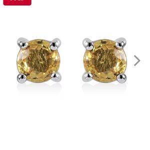 Madagascar Yellow Sapphire Stud Earrings